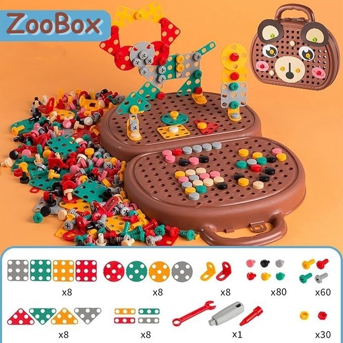 EduWorld™ Montessori ZooBox - La scatola magica per piccoli costruttori creativi!