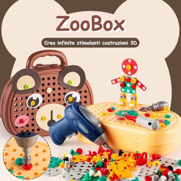 EduWorld™ Montessori ZooBox - La scatola magica per piccoli costruttori creativi!